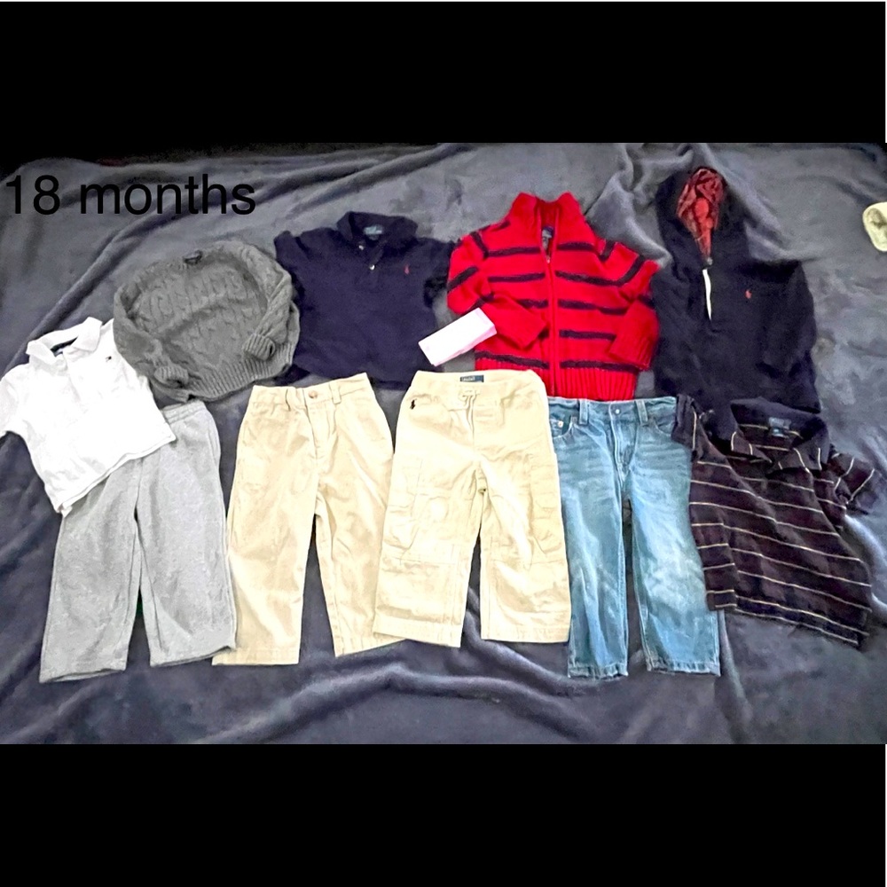 🛍 HUGE 10 piece Ralph Lauren Polo Kids Bundle LOT 18 Months